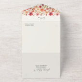 房保野結婚花カラフル花 オールインワン招待状 (外側)