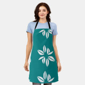 房保野草園継ぎ目のない模様 エプロン (着用した状態)