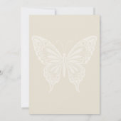 房保開花とヴィンテージ花婚約シャワー 招待状 (裏面)