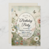 房保開花とヴィンテージ花生誕生会 招待状 (正面/裏面)