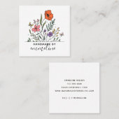 房宝の花を職人が手作り スクエア名刺 (正面/裏面)