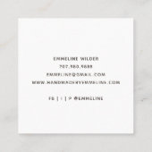 房宝の花を職人が手作り スクエア名刺 (裏面)