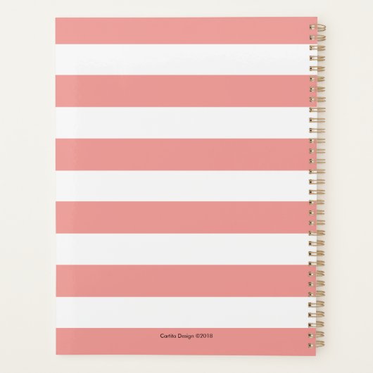 房宝ピンクの野生の花の柄 |プランナー プランナー手帳 (裏面)