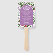 房宝弓と民俗花の結婚式プログラム ハンドファン (裏面)