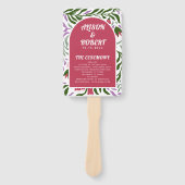 房宝弓と民俗花の結婚式プログラム ハンドファン (正面)