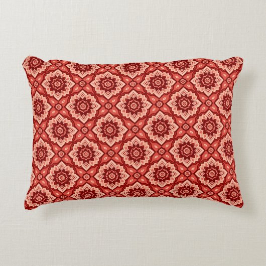 房宝曼荼羅幾何学模様 アクセントクッション (正面)