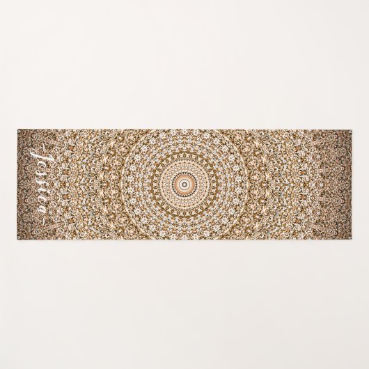 房宝曼荼羅幾何学模様 ヨガマット (正面(横))