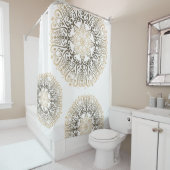 房宝曼荼羅模様シャワーカーテン – セピア3 シャワーカーテン (インサイチュ)