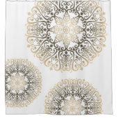 房宝曼荼羅模様シャワーカーテン – セピア3 シャワーカーテン (正面)