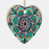 房宝曼荼羅水カラフル色フローラ セラミックオーナメント (右)