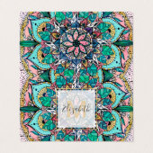 房宝曼荼羅水カラフル色フローラ 名刺 (外部フラット)