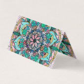 房宝曼荼羅水カラフル色フローラ 名刺 (裏面)