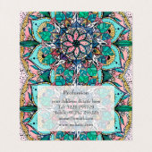 房宝曼荼羅水カラフル色フローラ 名刺 (内部フラット)