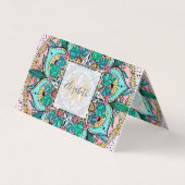 房宝曼荼羅水カラフル色フローラ 名刺 (正面)