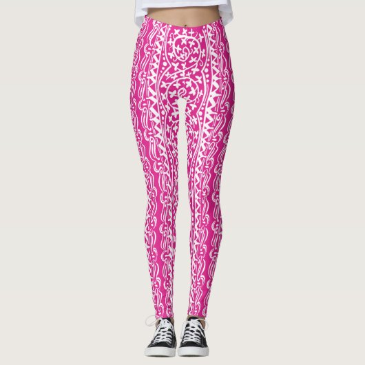 房宝曼荼羅花・葉夏 レギンス (正面)