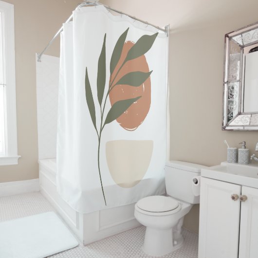 房宝禅ミニマリスト植物学 シャワーカーテン (インサイチュ)