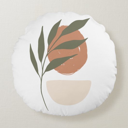 房宝禅ミニマリスト植物学 ラウンドクッション (正面)
