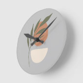 房宝禅ミニマリスト植物学 ラウンド壁時計 (傾斜)