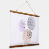 房宝禅団結花オンブルーピンクの円 吊り下げ型タペストリー (傾斜あり)