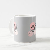 房宝禅植物園オンピンク&薄紫サークル コーヒーマグカップ (正面左)