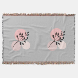 房宝禅植物園オンピンク&薄紫サークル スローブランケット