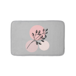 房宝禅植物園オンピンク&薄紫サークル バスマット