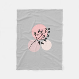 房宝禅植物園オンピンク&薄紫サークル フリースブランケット