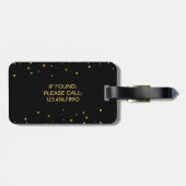 房宝黒金箔曼荼羅|モノグラムのガーリー ラゲッジタグ (裏面横)