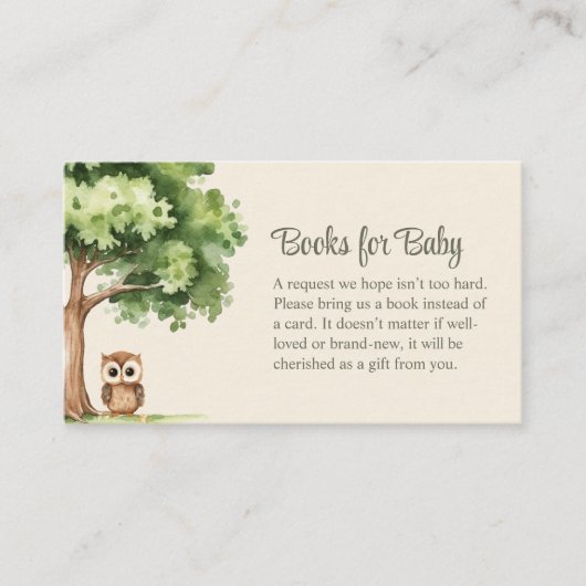 房峰かわいい森林動物の本ベビー エンクロージャーカード (正面)