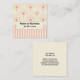 房峰の花とストライプ スクエア名刺