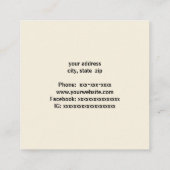 房峰の花とストライプ スクエア名刺 (裏面)