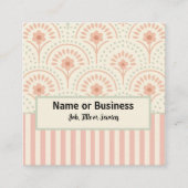 房峰の花とストライプ スクエア名刺 (正面)