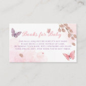 房方グリッターブックスベビーバタフライベビーシャワー エンクロージャーカード (正面)