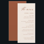 房方書道棚堀通結婚の メニュー<br><div class="desc">このカスタマイズエレガント可能なメニューカードを使用して、イベントテーブルエスケープにアクセントを追加。スクリプトとお洒落タイポグラフィを備えシンプルている。独自のメニューを追加して、このbohoメニューカードをパーソナライズ詳細。このテラコッタと白いメニューカードは、結婚式、ブライダルシャワー、赤ちゃんシャワーなどに最適だ。</div>