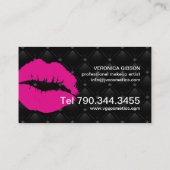 房状の熱い唇のメーキャップアーティストの名刺 名刺 (裏面)