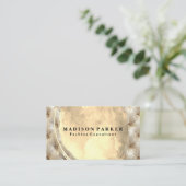 房状クッション背景 | 金ゴールドブラシ 名刺 (スタンド正面)