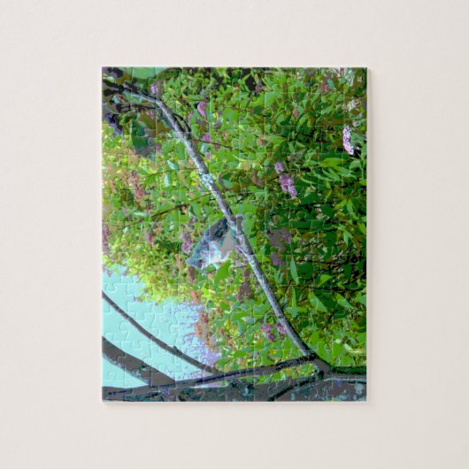 房状タイマウスの生まれたばかりのベビー鳥 ジグソーパズル (縦)