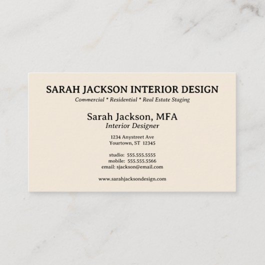 房穂乾燥花・草内装 名刺 (裏面)