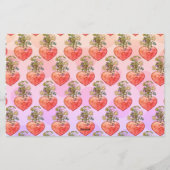 房穂咲きハートカラフルカスタム文具 便箋 (裏面)