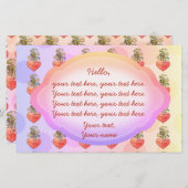 房穂咲きハートカラフルカスタム文具 便箋 (正面/裏面)