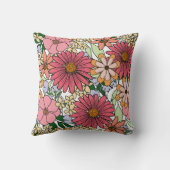 房穂着色花柄 クッション (裏面)