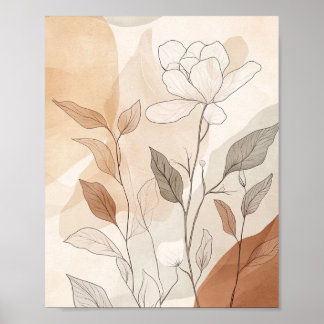 房穂花モダン飾り ポスター
