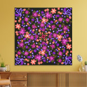 房穂花桃色、珊瑚、紫美 キャンバスプリント (インサイチュ (リビング))