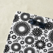 房穂花黒白ベクトル花柄 ビーチタオル (インサイチュ)