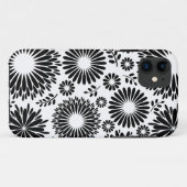 房穂花黒白ベクトル花柄 Case-Mate iPhoneケース (裏面(横))