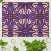 房穂花:紫花芸術的柄 キッチンタオル (折り畳み)