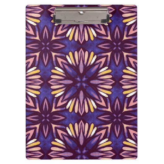 房穂花：紫花芸術的柄 クリップボード (正面)
