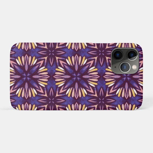 房穂花:紫花芸術的柄 Case-Mate iPhoneケース (裏面(横))