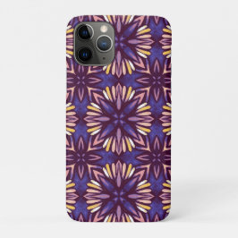 房穂花:紫花芸術的柄 iPhone 11 PROケース