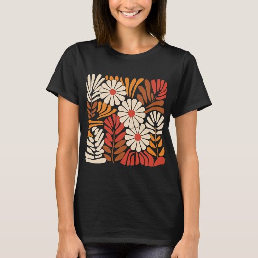 房穂野草花柄 Tシャツ (正面)